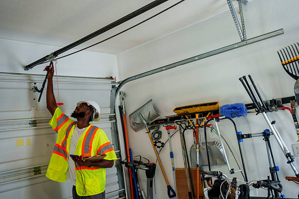 Professional Garage Door Installation technician working in Sunny Isles Beach, FL